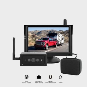 Solar4 B 1080P Magnetic Portable Backup Camera Wireless with 5 Monitor for RV and Camper Trailer